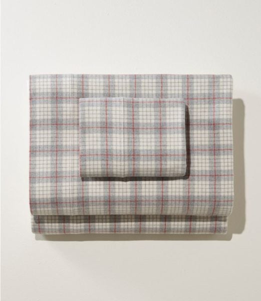 L.L. Bean Heritage Chamois Flannel Sheet Collection, Plaid