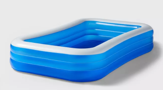 10' X 22" Deluxe Rectangular Family Inflatable Above Ground Pool - Sun Squad™