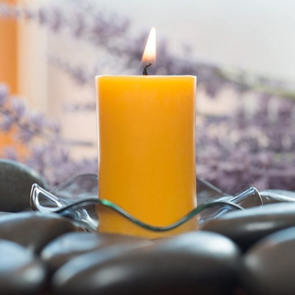 Beeswax Votive Candles Set of 12 Pure Hand-Poured Eco Friendly Gift Set -10 Hour Burn
